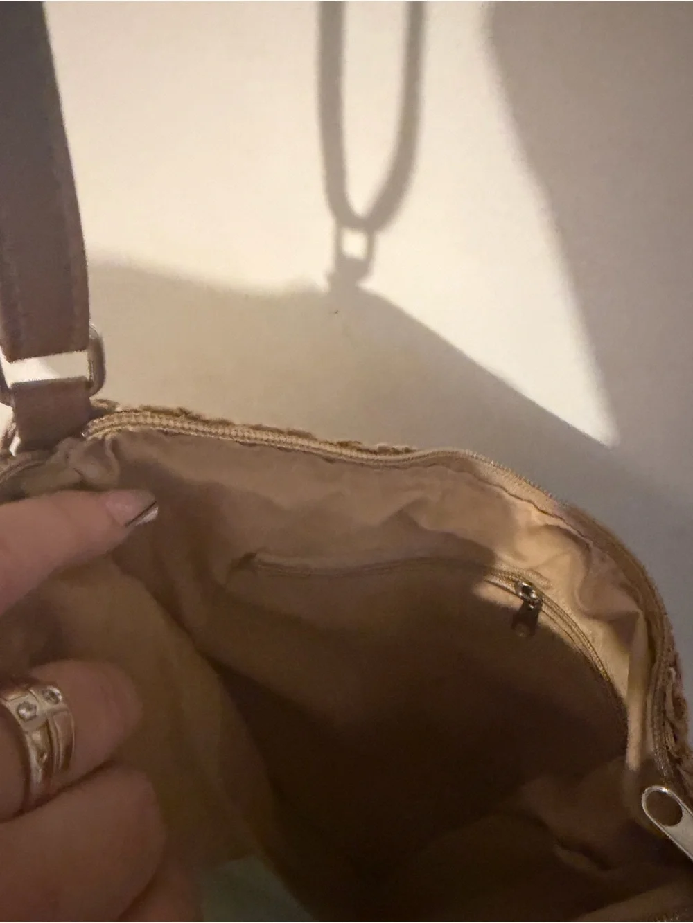 Woven Straw Crossbody Bag with Adjustable Brown Strap